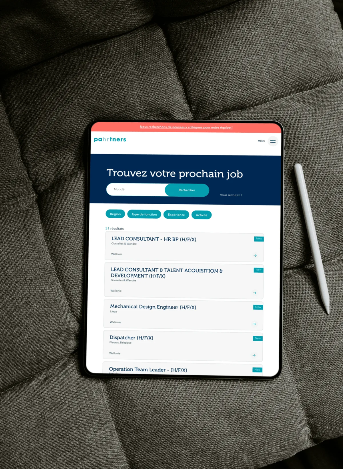 Site web Pahrtners réalisé par KernWeb